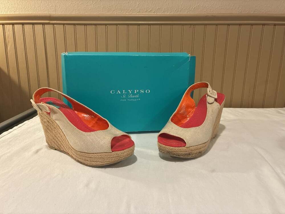 Calypso St. Barth for Target Natural Rope Wedge Sandals Size 8